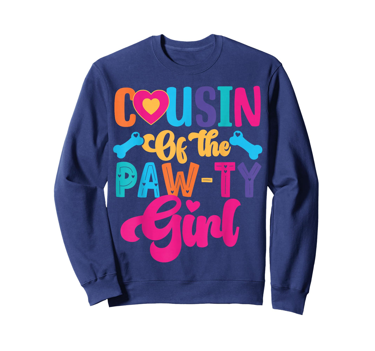 Cousin Of The Birthday Girl Dog Paw Family Matching Party T-Shirt