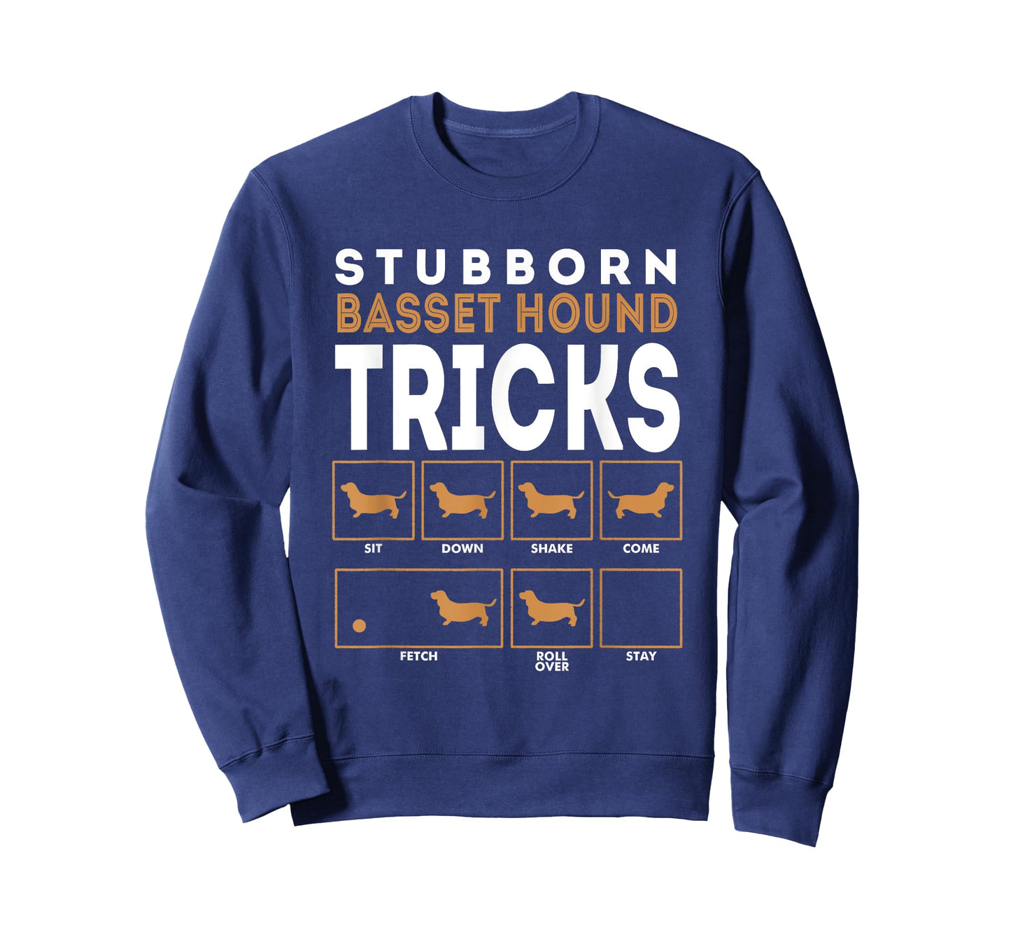 Stubborn Basset Hound Dog Training Tricks Graphic Men Women Kids T-Shirt