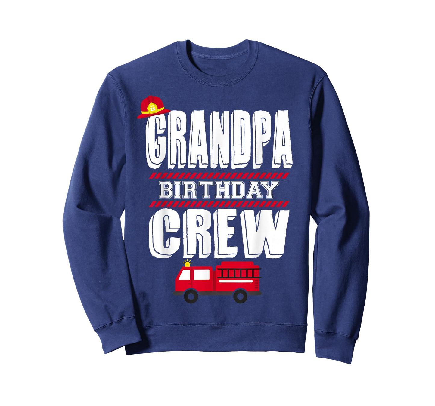 Grandpa Birthday Crew Fire Truck Fireman Party T-Shirt T-Shirt