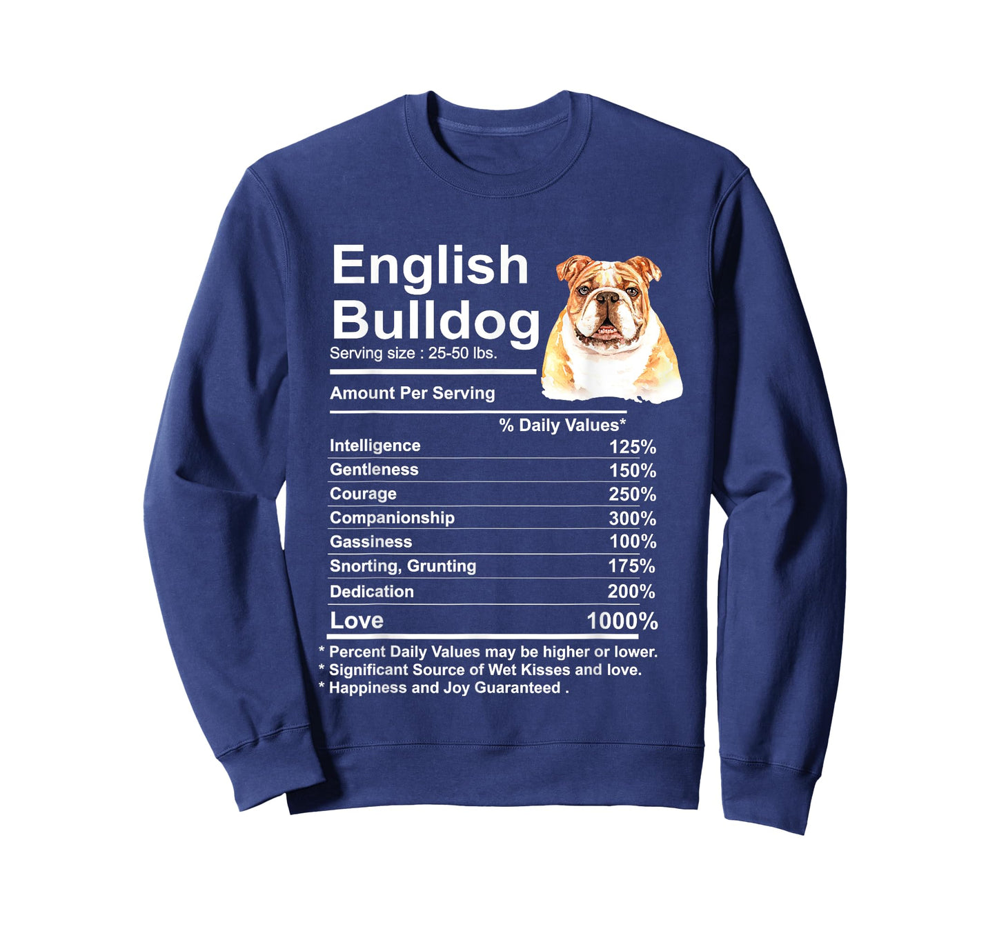 English Bulldog Facts Gift Funny English Men Women Girls Kids T-Shirt