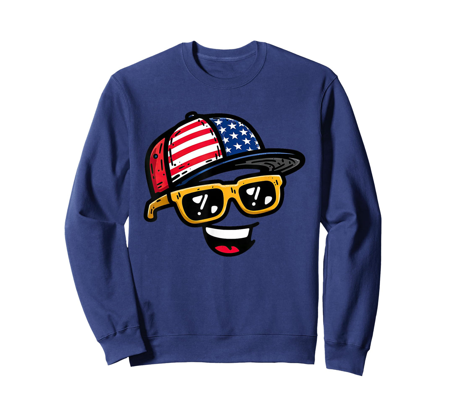 Awesome USA Cap and Smiling Costume for Adults and Kids T-Shirt