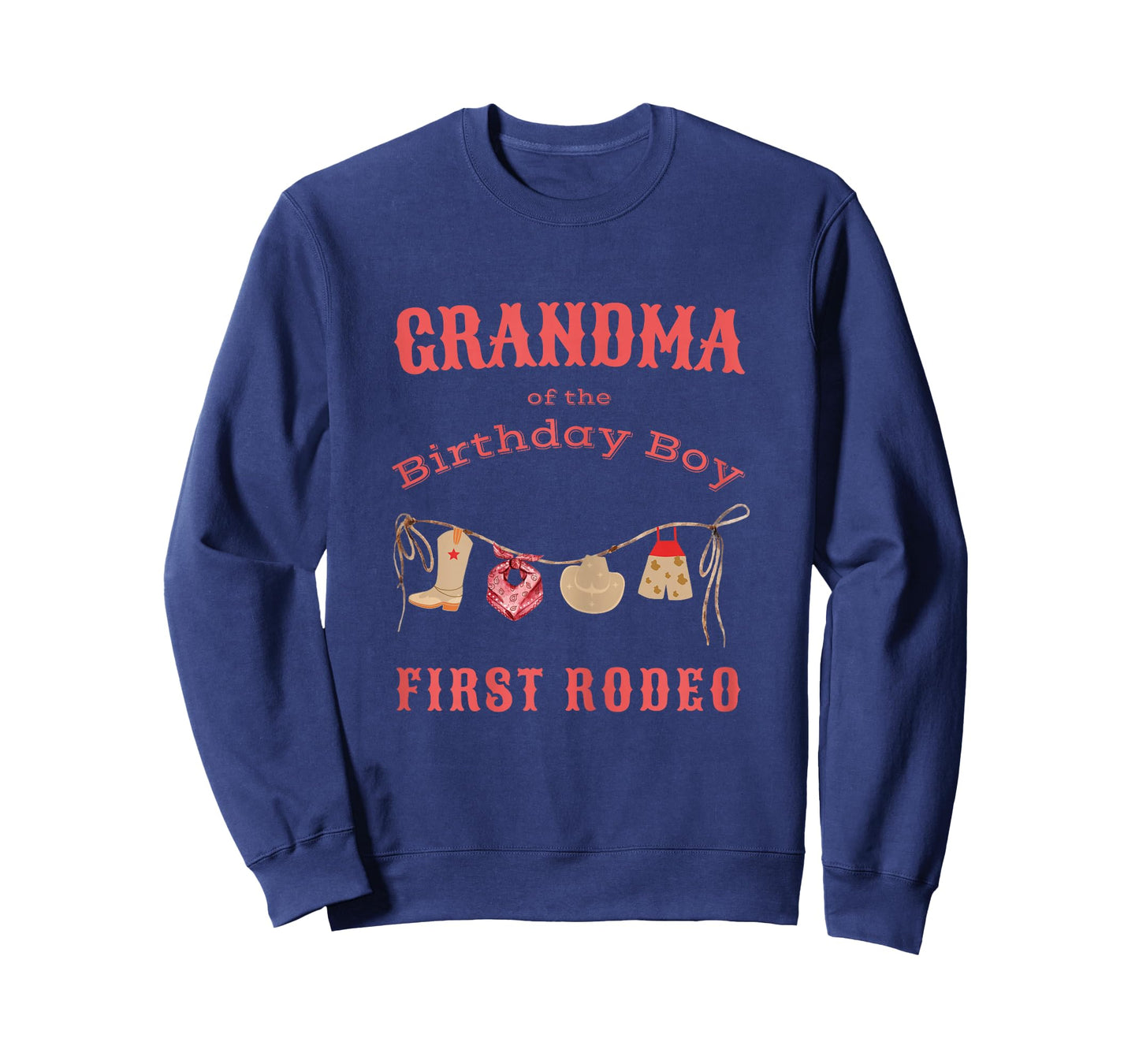Grandma First Rodeo 1st Birthday Cowboy Family Matching T-Shirt