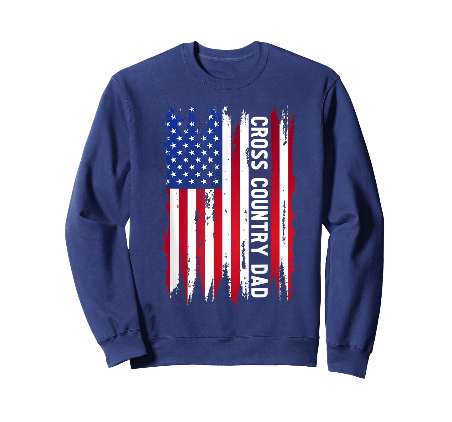Cross Country Dad US Flag Cross Country Runner Father XC Dad T-Shirt