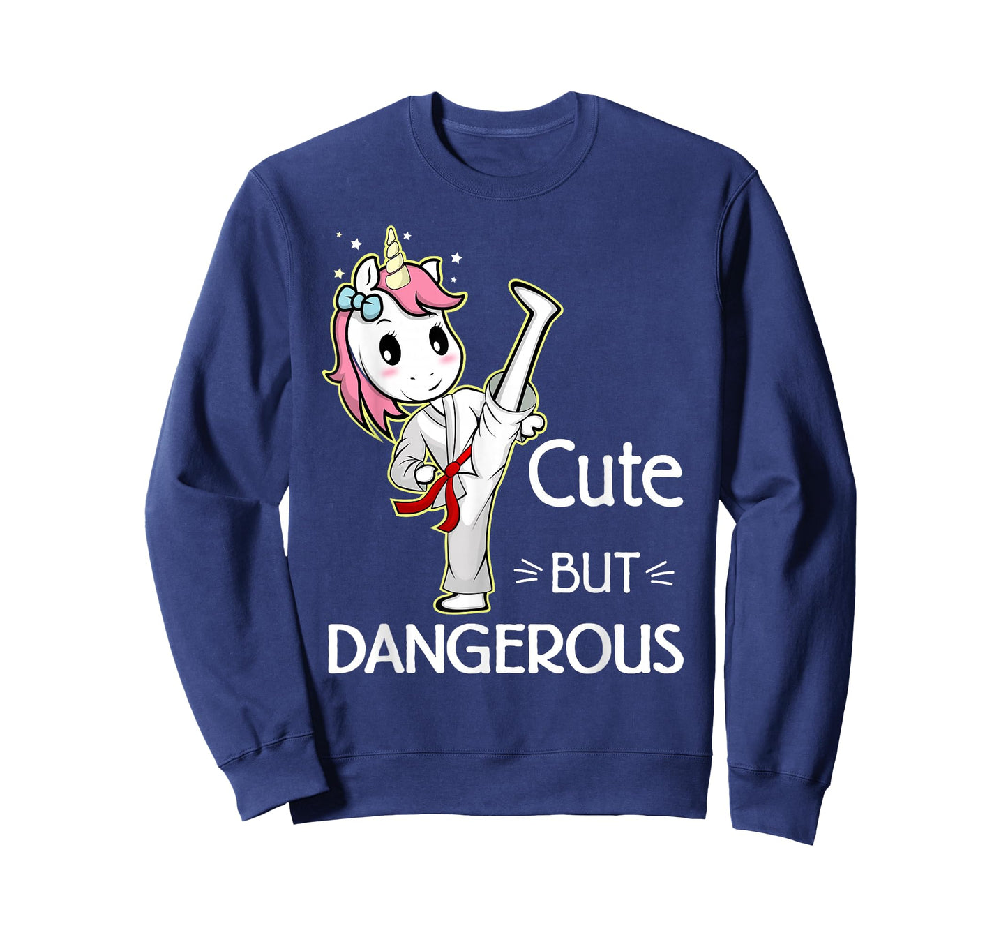 Cute Unicorn Karate Taekwondo T-Shirt - Unisex Kids - Black - Small - Short Sleeve - Funny Martial Arts T-Shirt