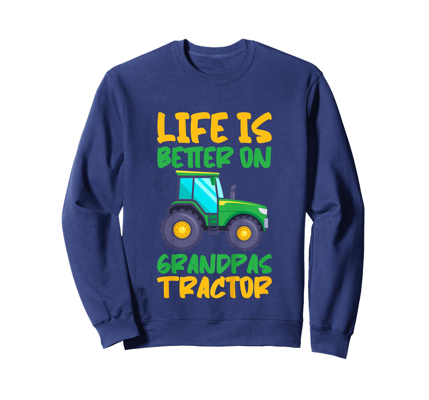Young Farmer Funny Tractor Boy On Grandpas Tractor T-Shirt