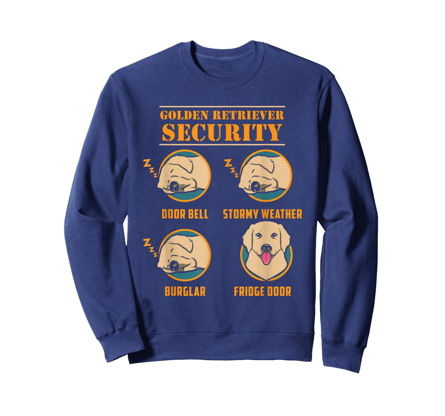 Golden Retriever Security Funny Dog Owner Design T-Shirt