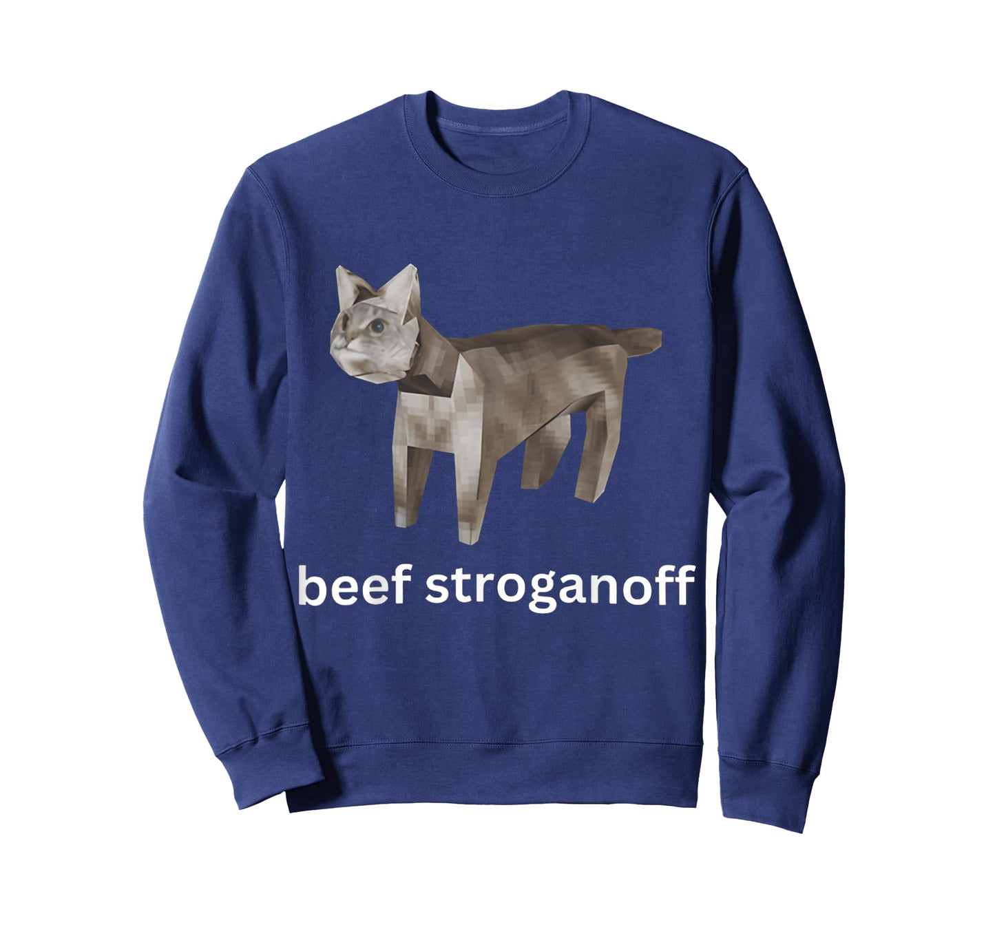 Vintage Beef Stroganoff Cat & FUNNY Meme Cat Men Women Kids T-Shirt