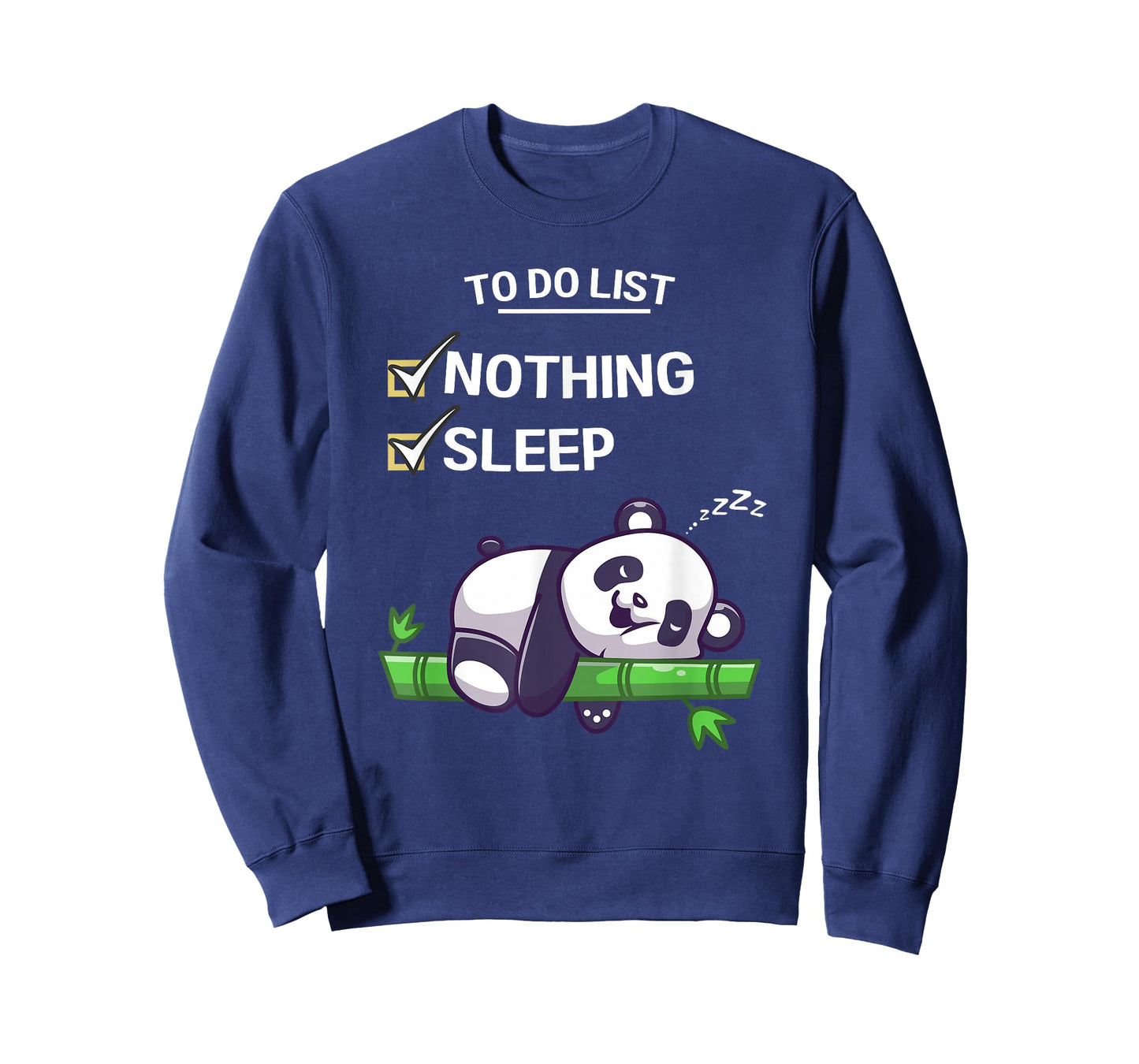 Cute Kawaii Panda To Do List Nothing Sleeping Tired Panda T-Shirt