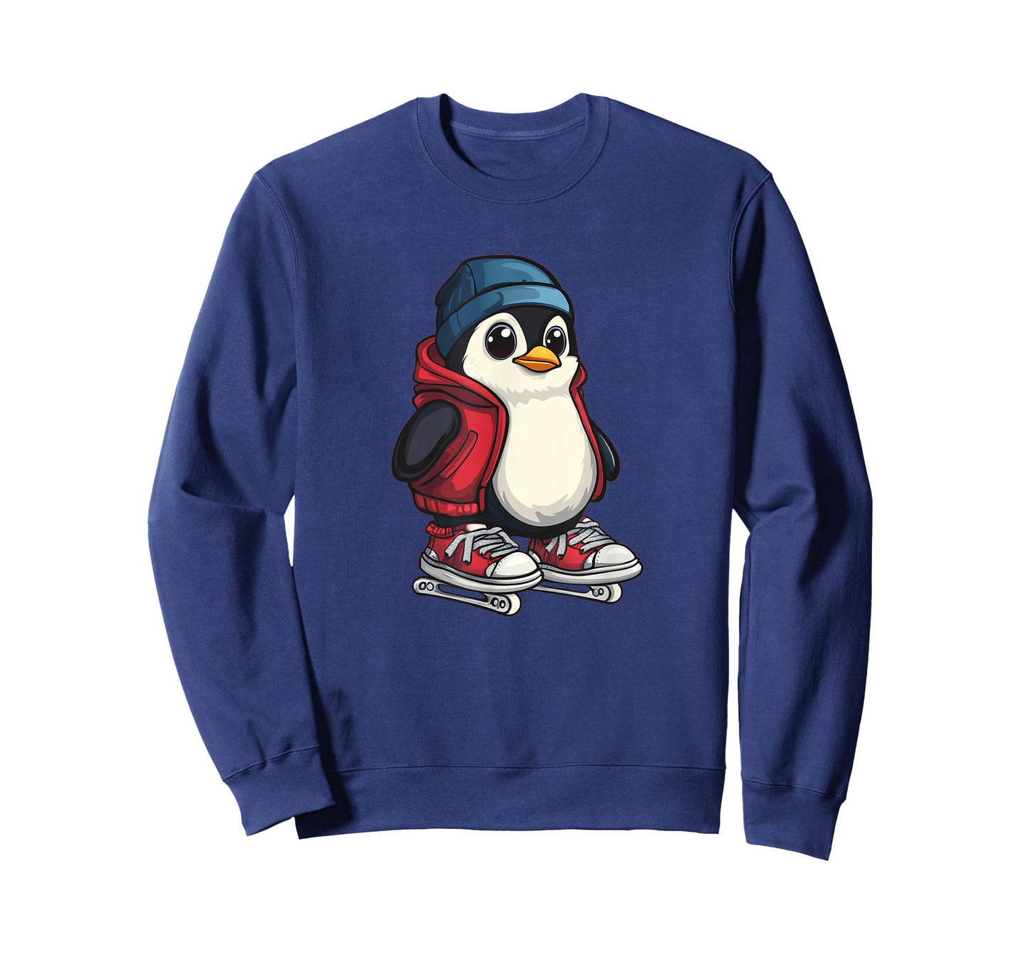 Funny Penguin Glides in Winter for Skater Lovers T-Shirt