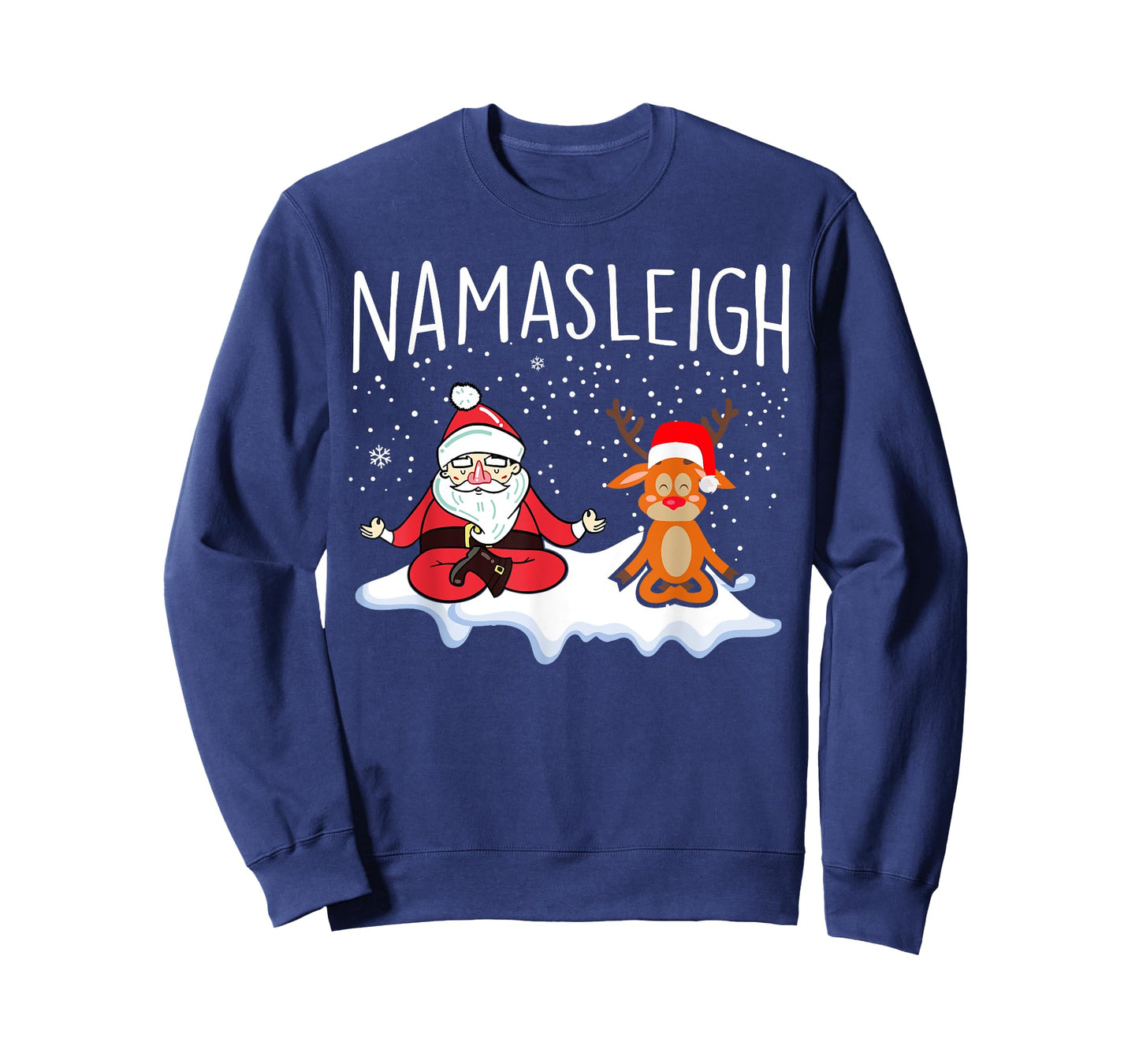 Funny Christmas Yoga Gift NamaSleigh Christmas Yoga Namaste Unisex T-Shirt