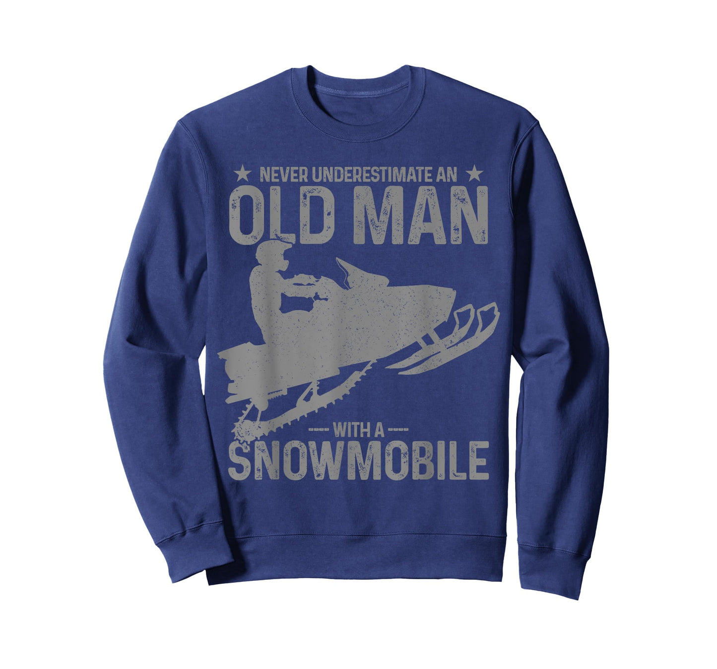 Never Underestimate An Old Man With A Snowmobile Funny T-Shirt