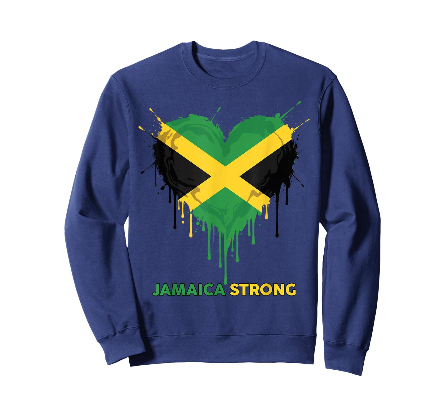 Jamaica Strong Shirt Watercolor Love Heart Pride T-Shirt