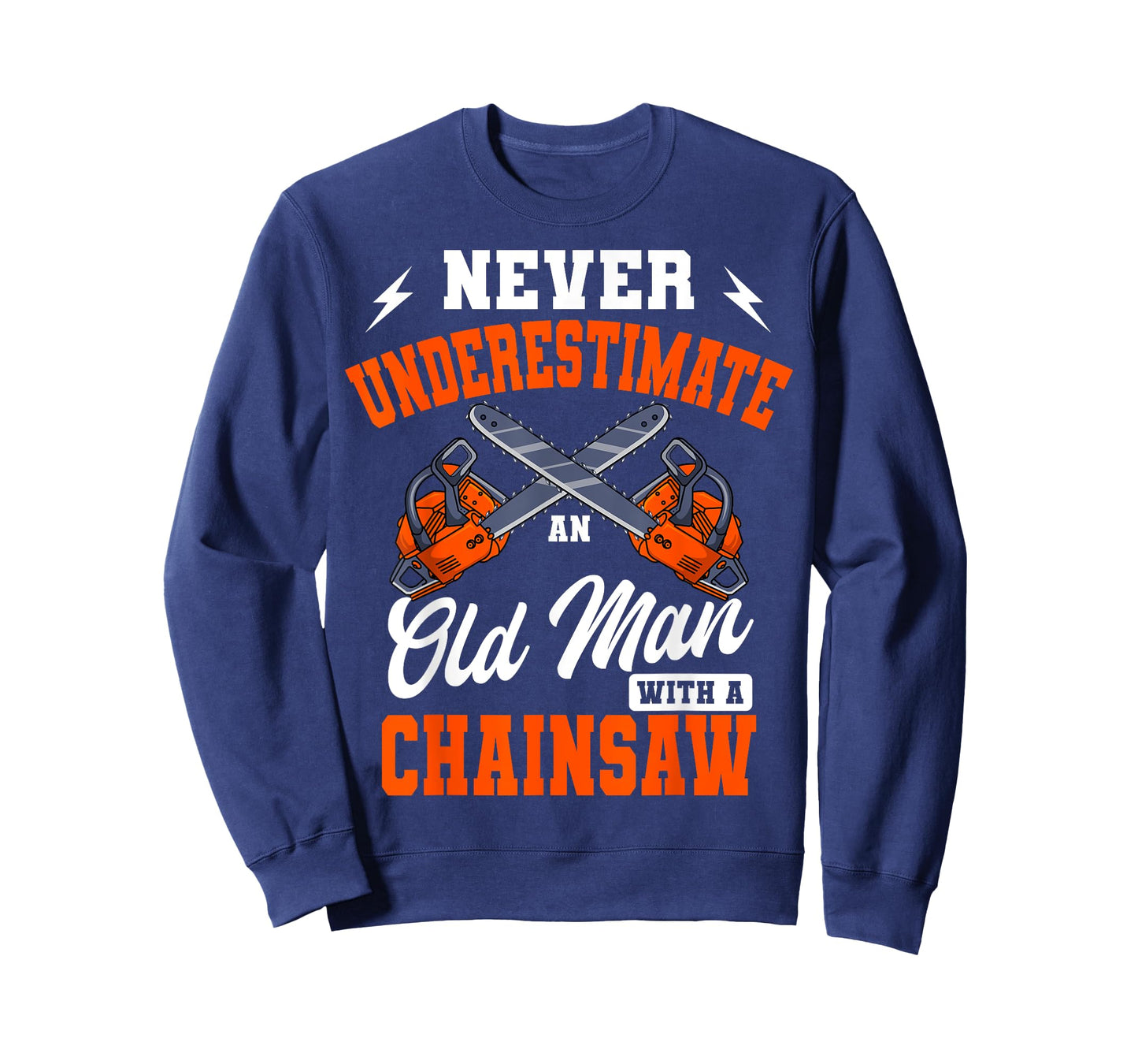 Lumberjack Woodcutter Old Man Chainsaw T-Shirt