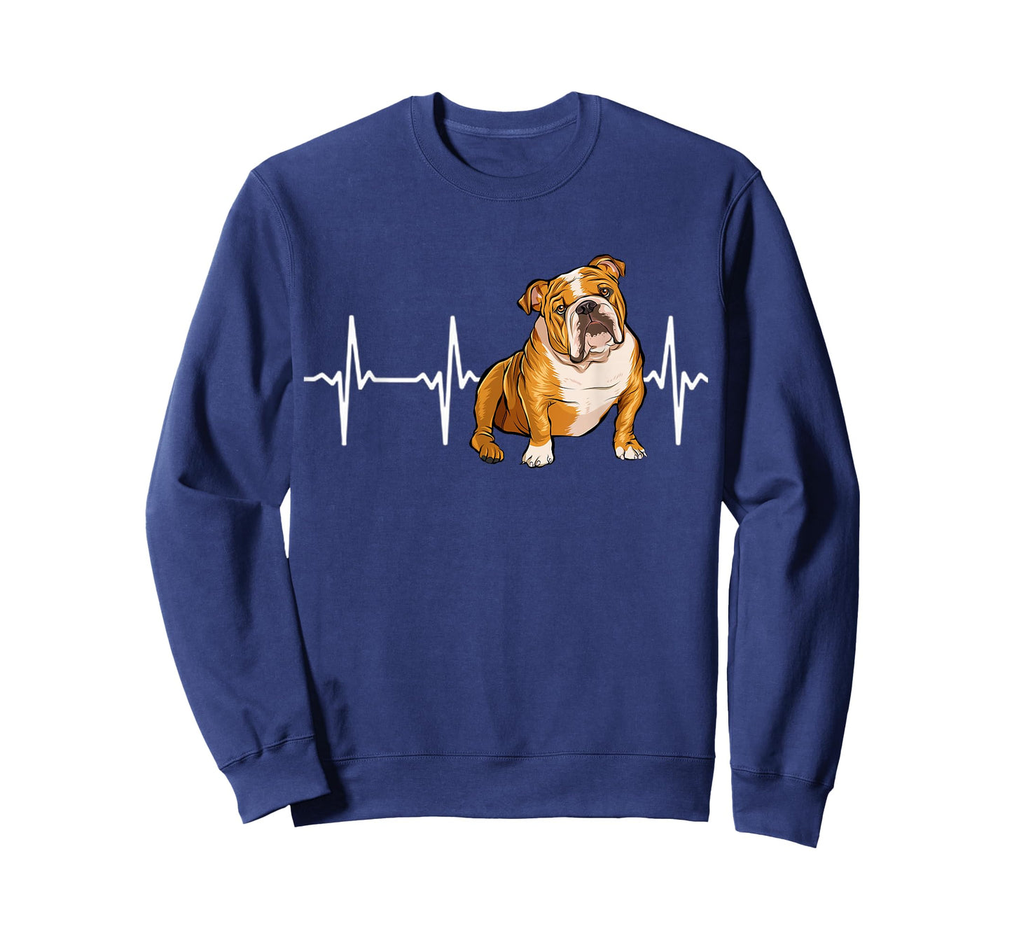 Bulldog Heartbeat Dog Lover Men Women Kids T-Shirt