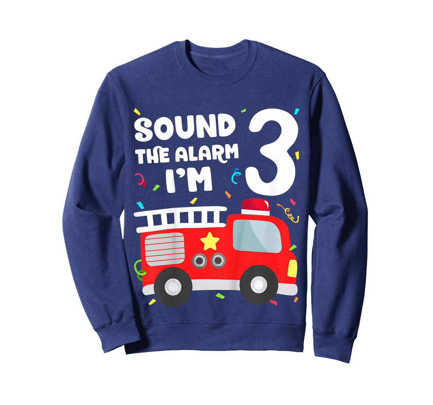Kids Fire Truck 3rd Birthday Toddler Boy Firefighter 3 Year Old T-Shirt