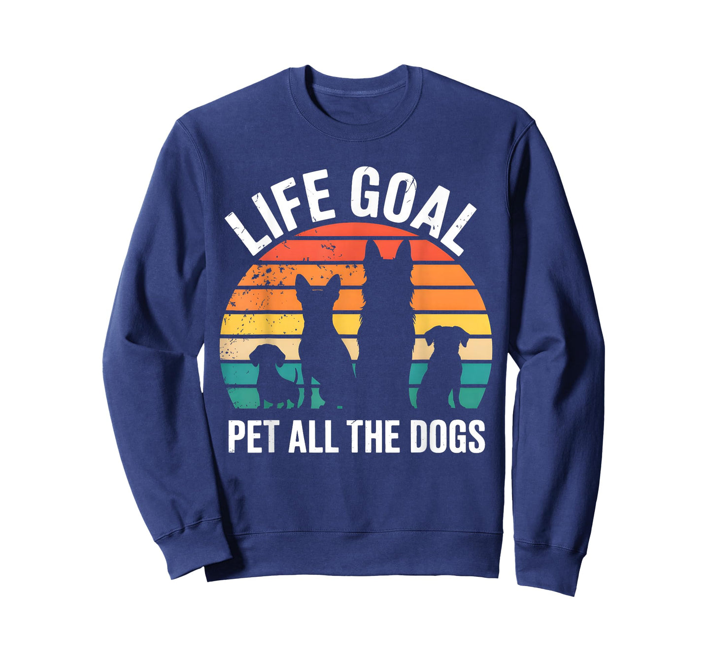 Vintage Funny Dog Lover Life Goal Pet All The Dogs T-Shirt