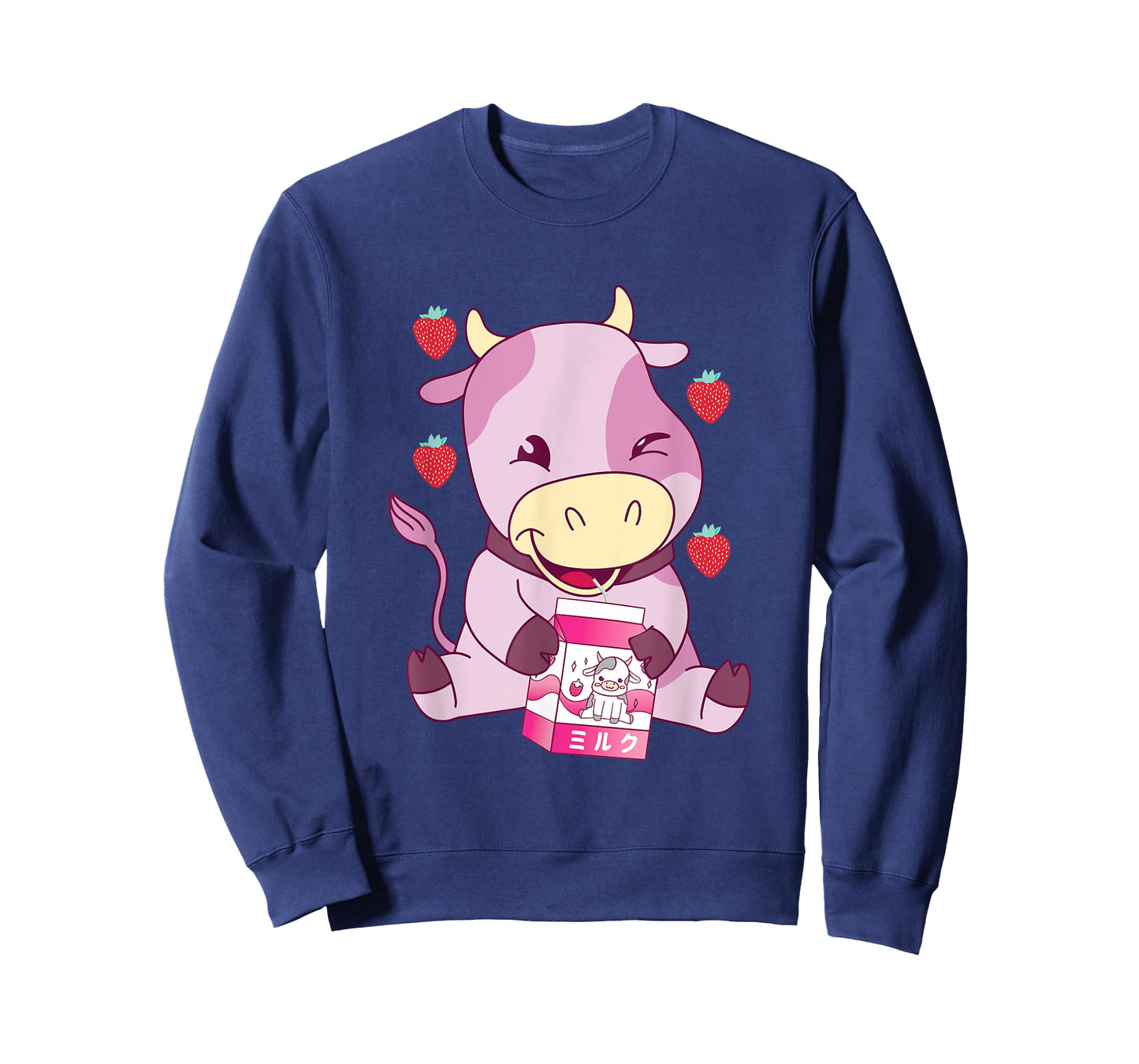 Strawberry Milk Pink Cow Japanese Strawberry Milk Shake T-Shirt
