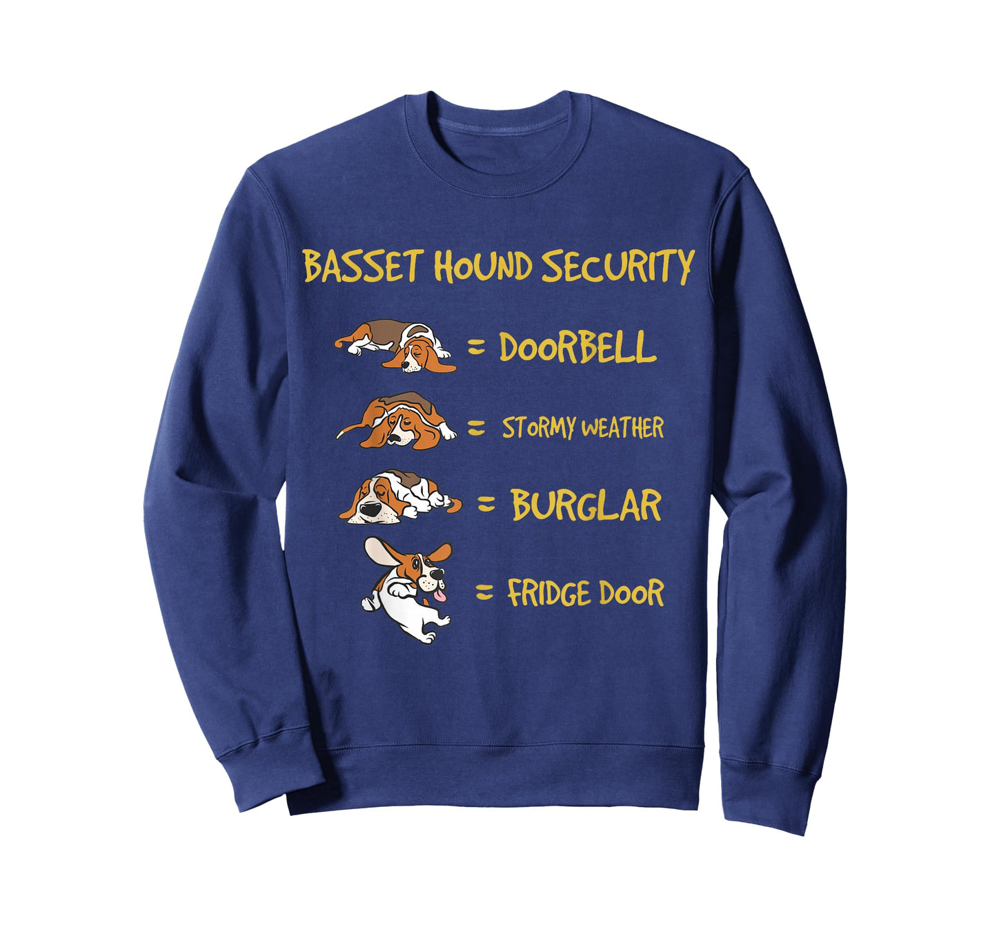 Basset Hound Security Gifts Funny Costume for Men Clothing T-Shirt Small