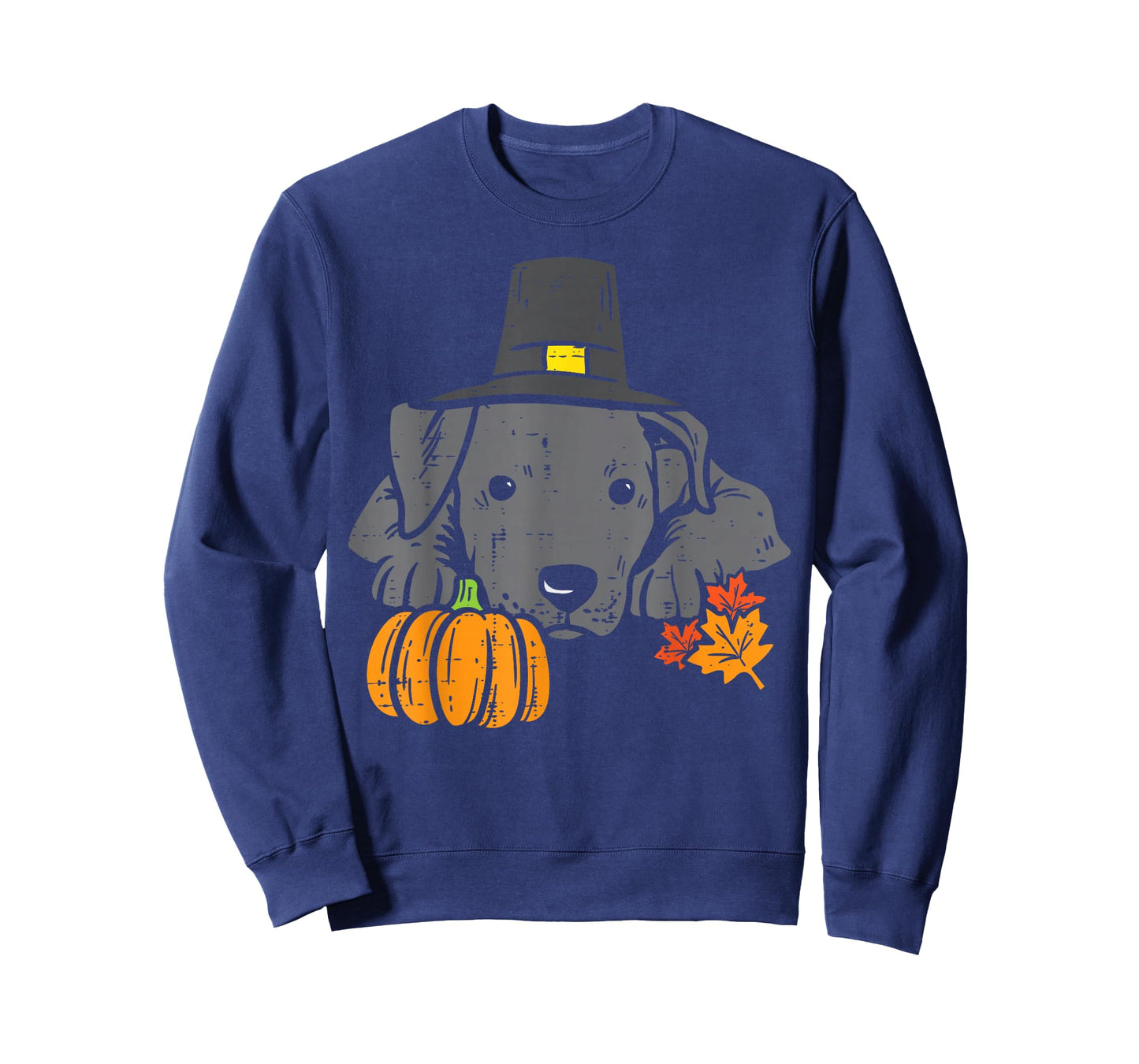 Pitbull Pumpkin Leaf Thanksgiving Halloween Fall Pittie Dog T-Shirt