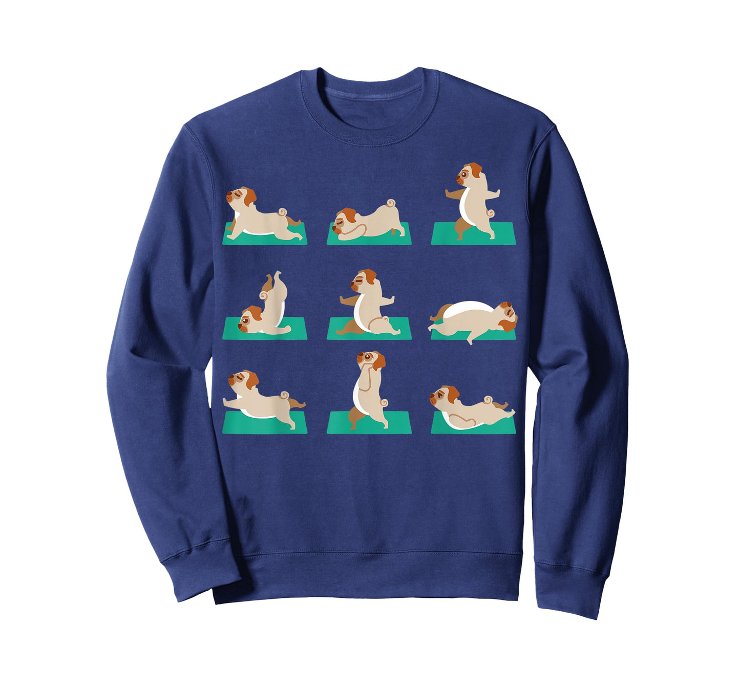 Pug Yoga Poses Meditation Workout Exercise Dog Mom Gift T-Shirt