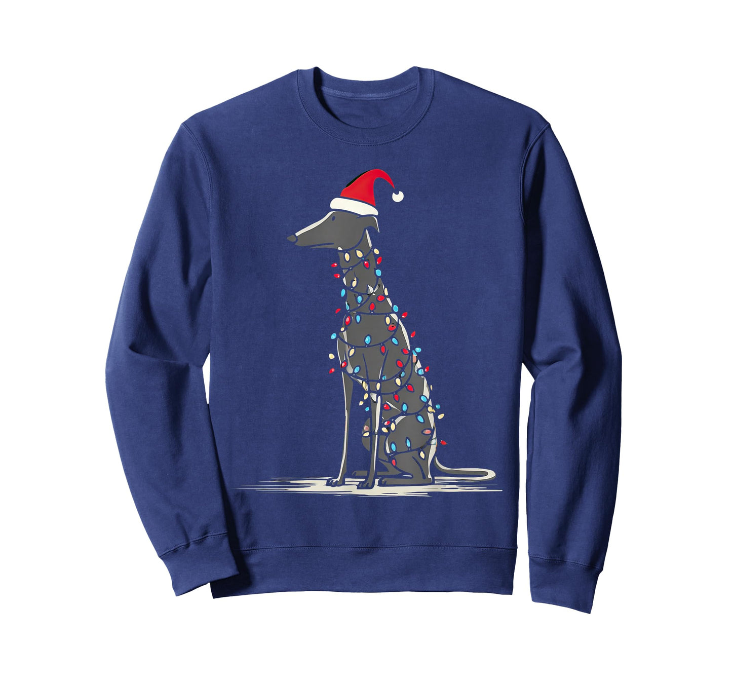 Funny Greyhound Christmas Graphics Dog Lights Lover T-Shirt