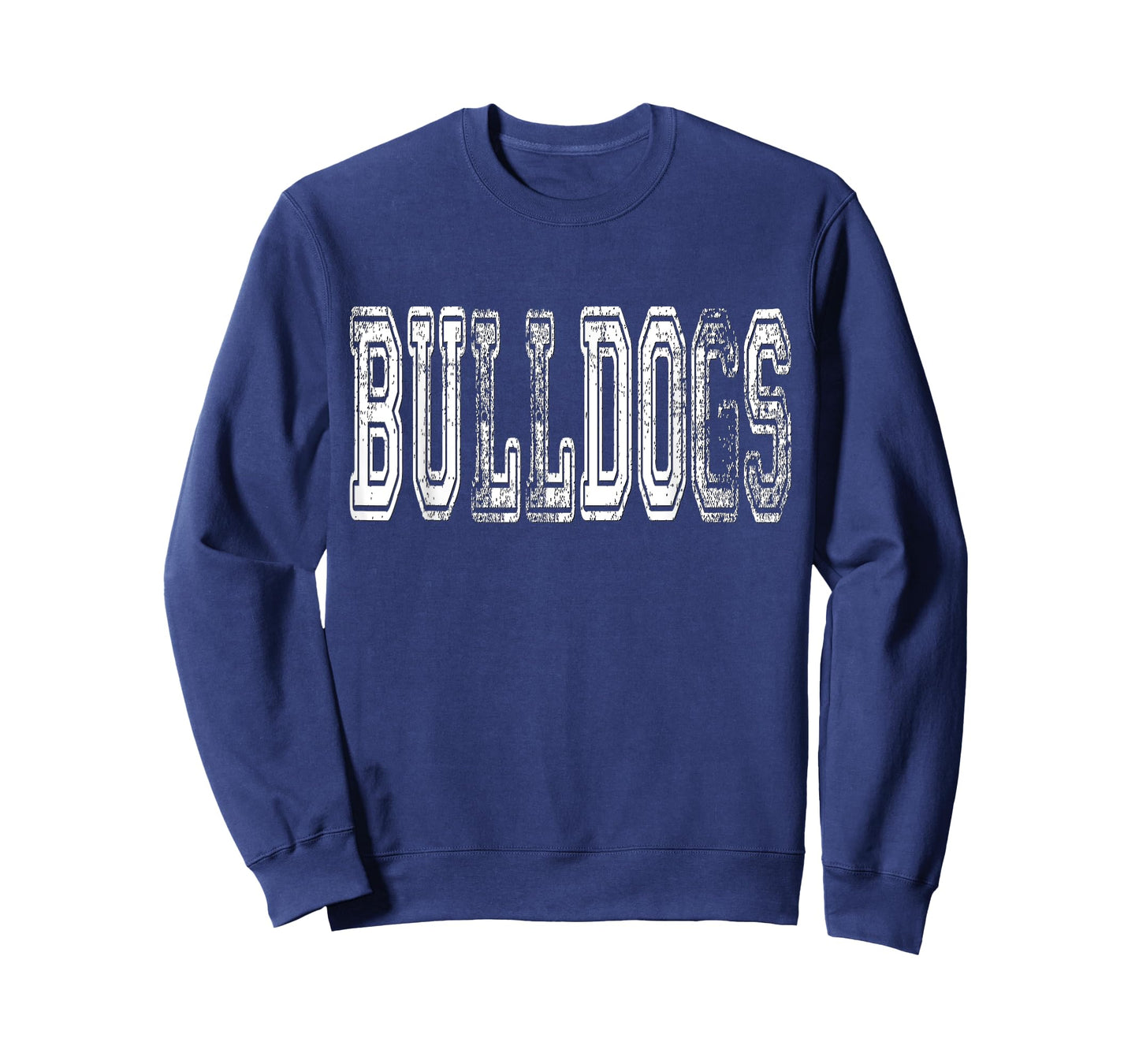 Bulldogs Mascot Distressed Vintage School Sports Name Fan T-Shirt