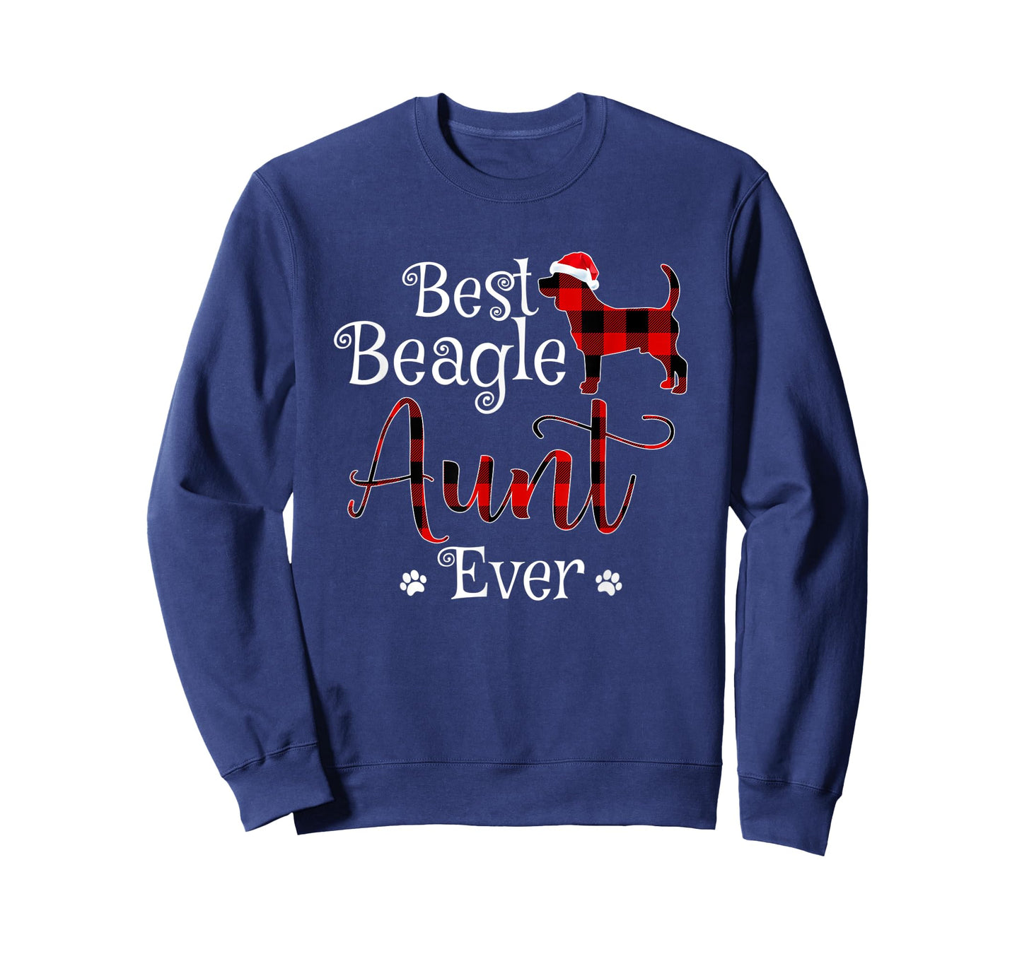 Best Beagle Aunt Ever plaid Christmas Gift T-Shirt