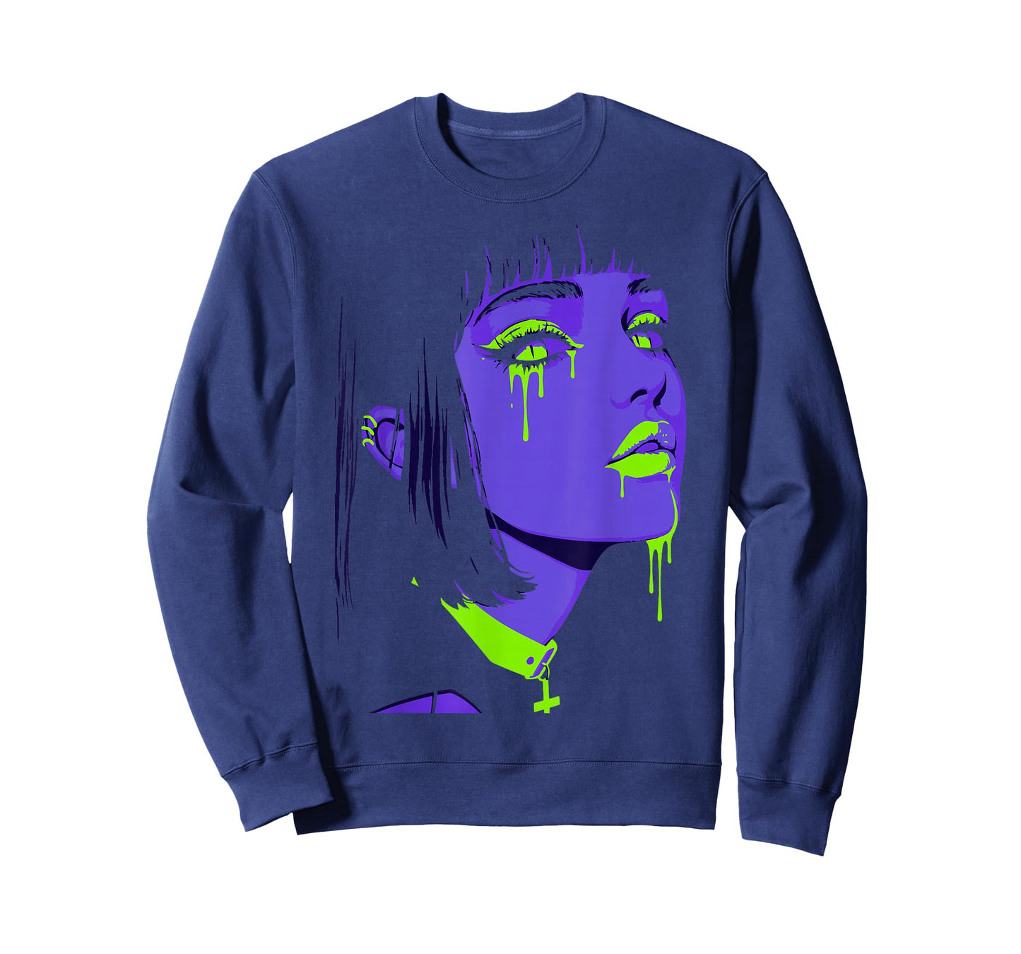 Cybergoth Cybercore Grunge Punk Goth Girl Alt Anime Manga T-Shirt