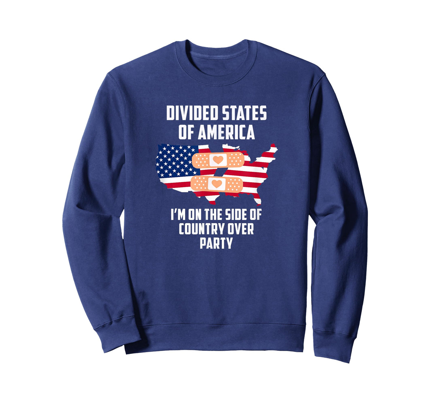 Divided States of America Patriotic Love Country Over Party T-Shirt