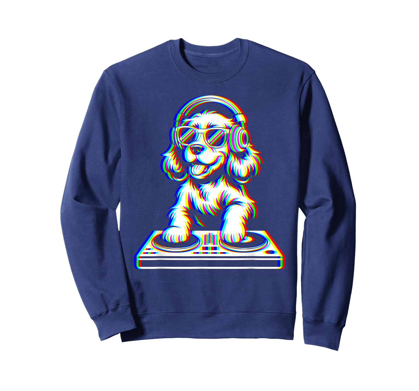 Funny American Cocker Spaniel DJ Glitch Rave EDM Music Party T-Shirt
