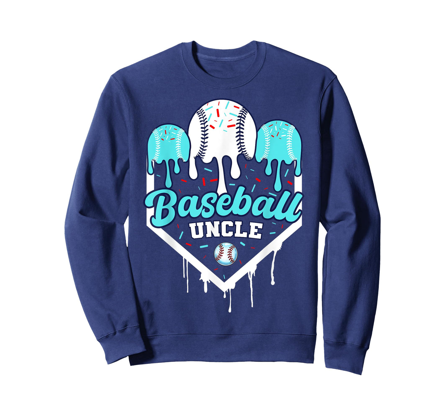 Baseball Drip Uncle Ice Cram Home Plate Baseball Fathers Day T-Shirt
