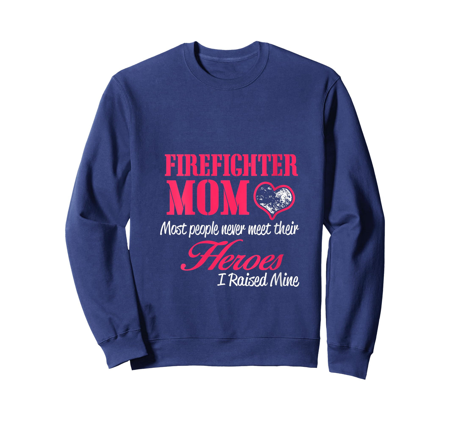 Womens Proud Firefighter Mom Shirts - I Raised My Hero V-Neck T-Shirt