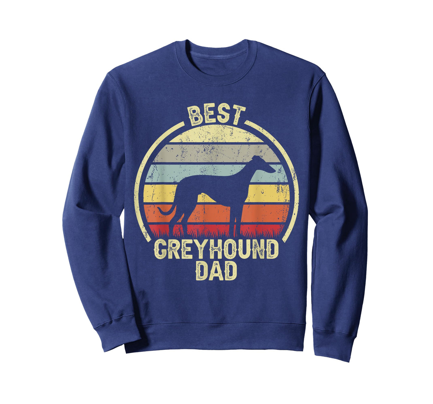Best Dog Father Dad - Vintage Greyhound T-Shirt