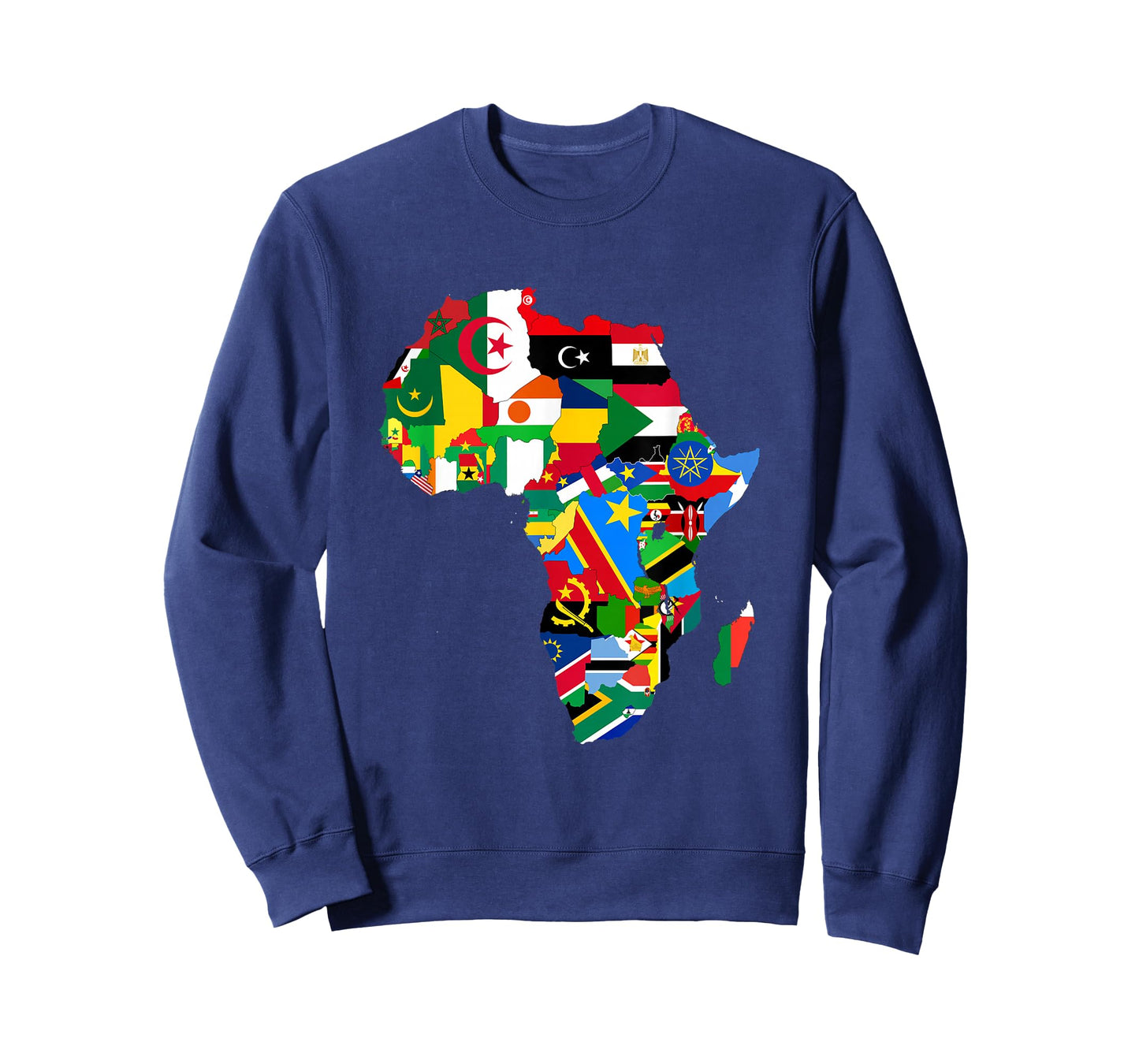African Pride - Ethnic Map of Africa with Flags T-Shirt