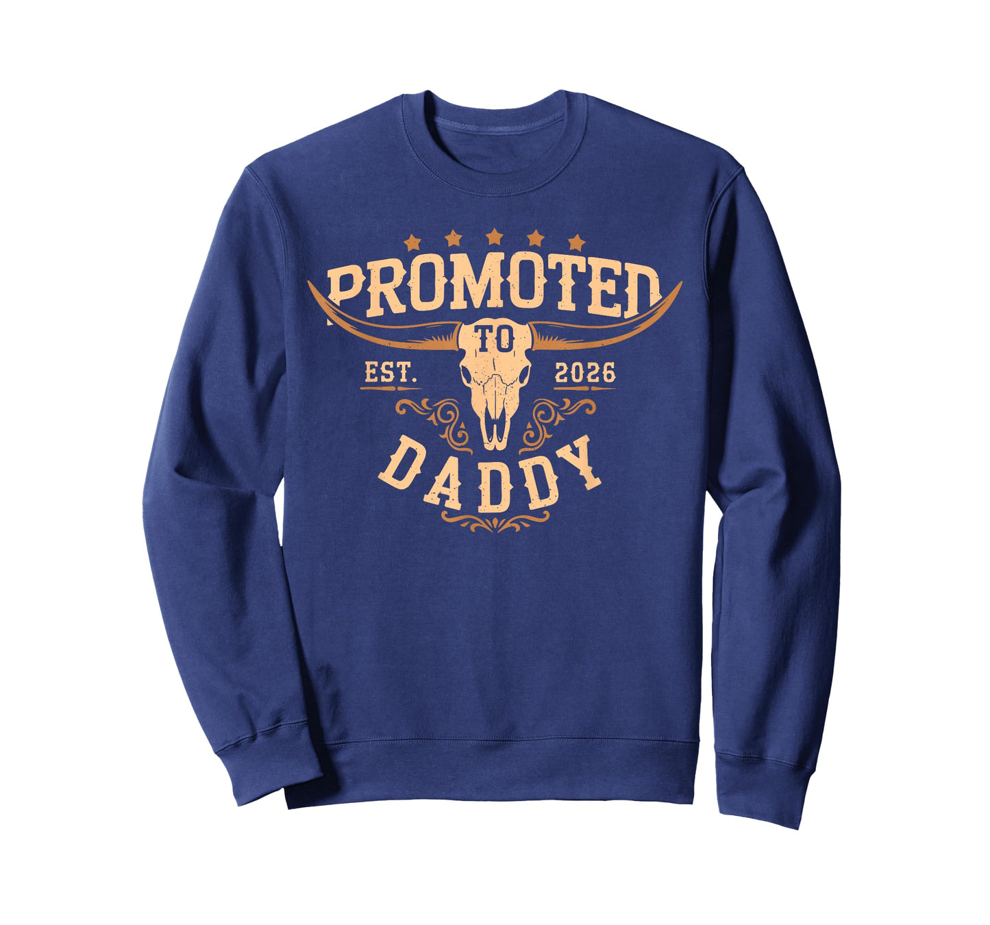 Promoted to Daddy Est 2026 Western Cowboy First Time Dad T-Shirt