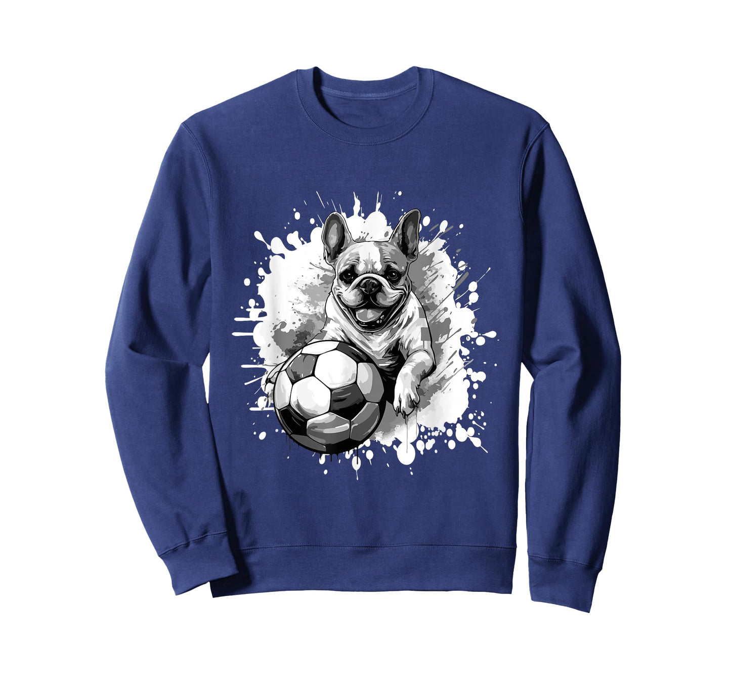 French Bulldog Dog Playing Soccer | Team Sports Animal T-Shirt for Men Women Kids