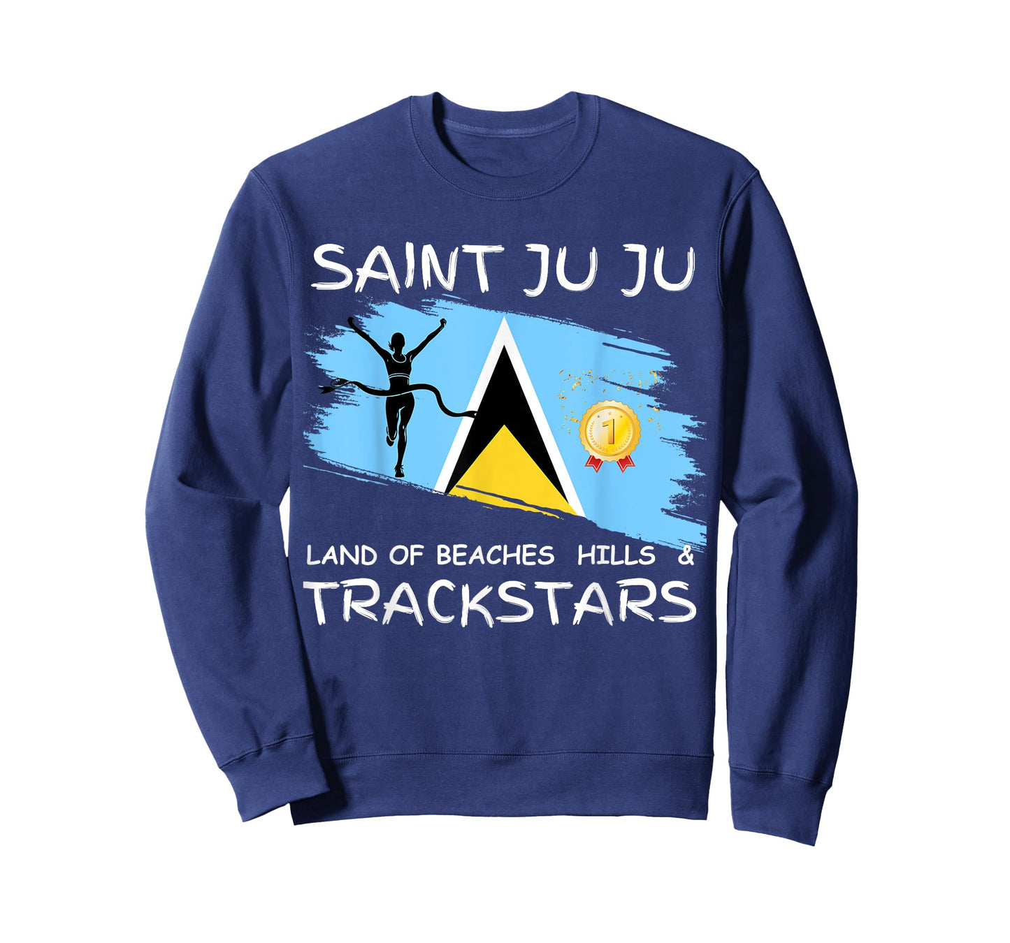 Saint Lucia/ St. Lucia/ Saint Juju Track star Celebration T-Shirt