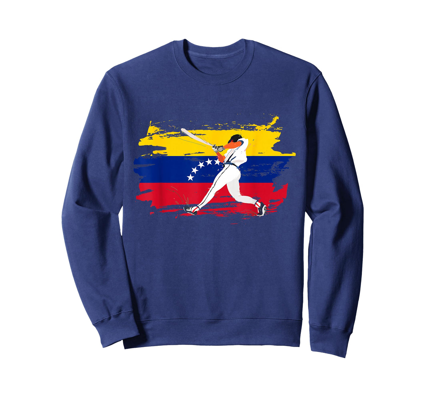 Baseball Hitter On Grunge Venezuela Flag Venezuelan Beisbol T-Shirt
