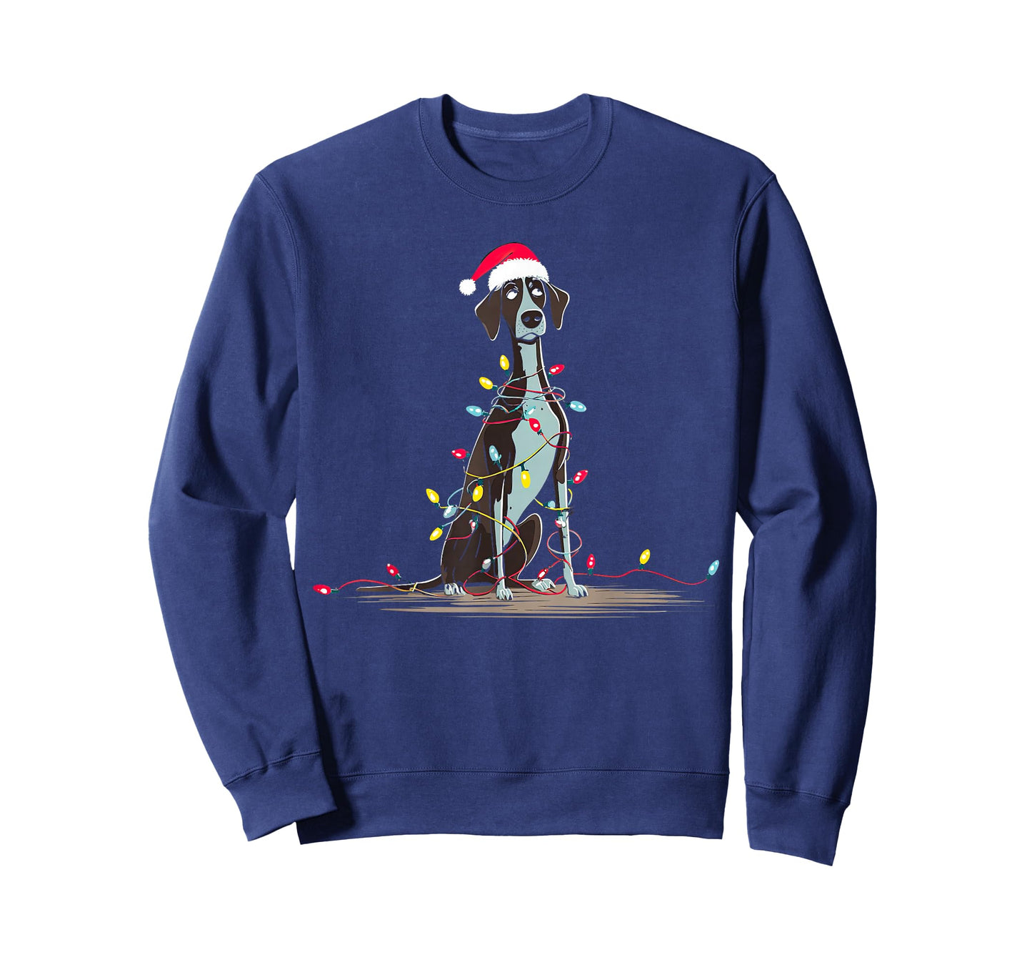 German Shorthaired Pointer Christmas Graphics Dog Lights T-Shirt