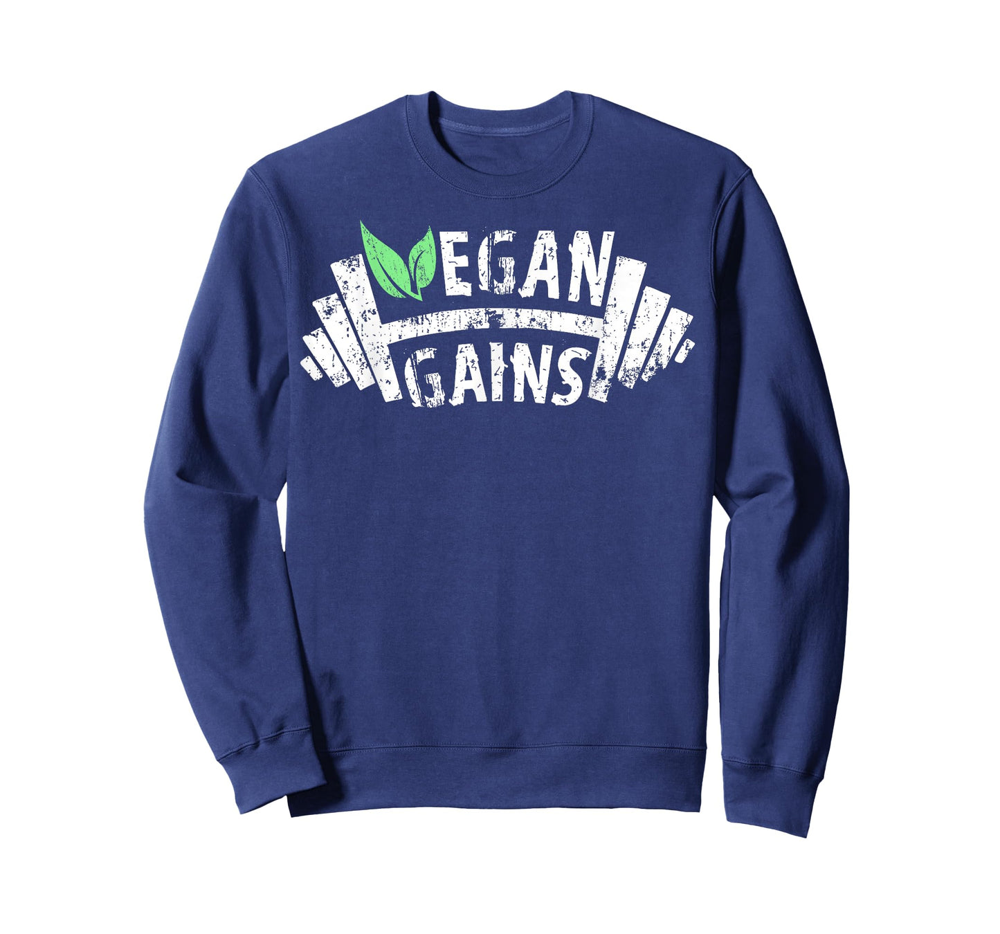 Vegan Gains Vegetarian Gym Workout Humor Tee Weightlifting T-Shirt