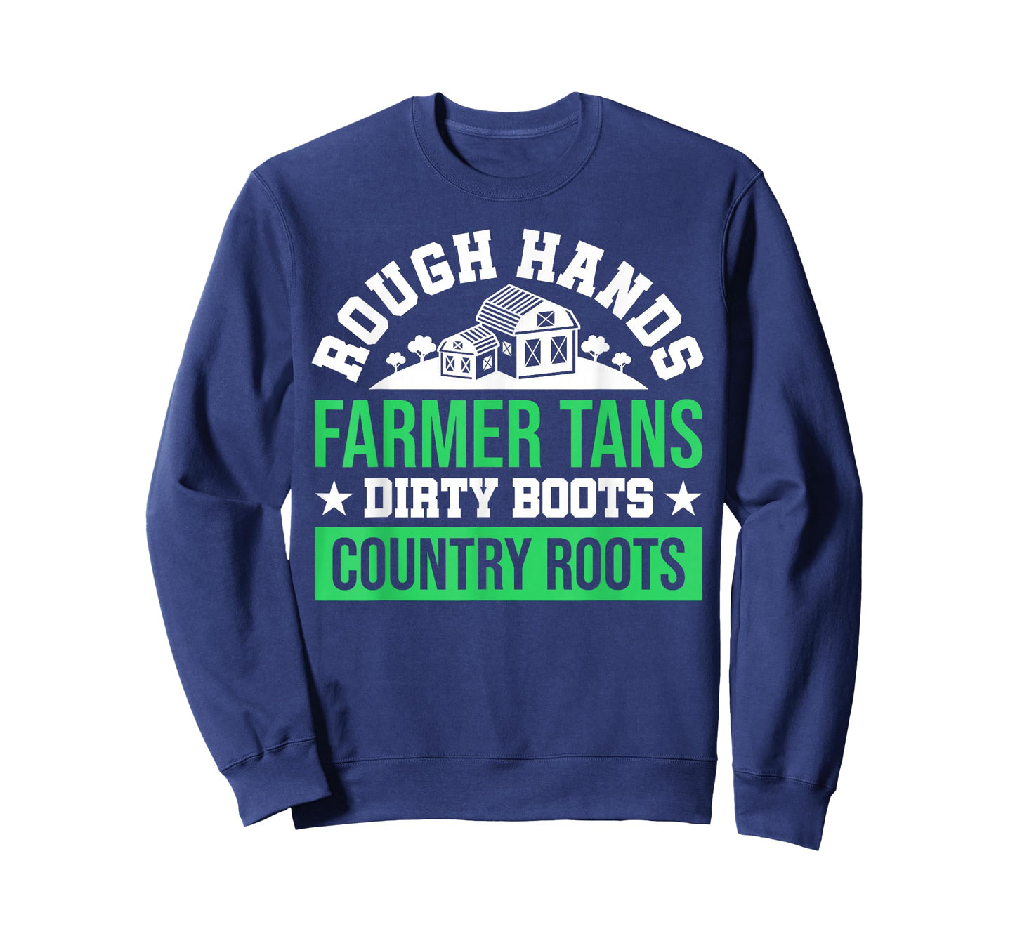 Rough Hands Farmer Tans Dirty Boots Country Roots USA Flag T-Shirt
