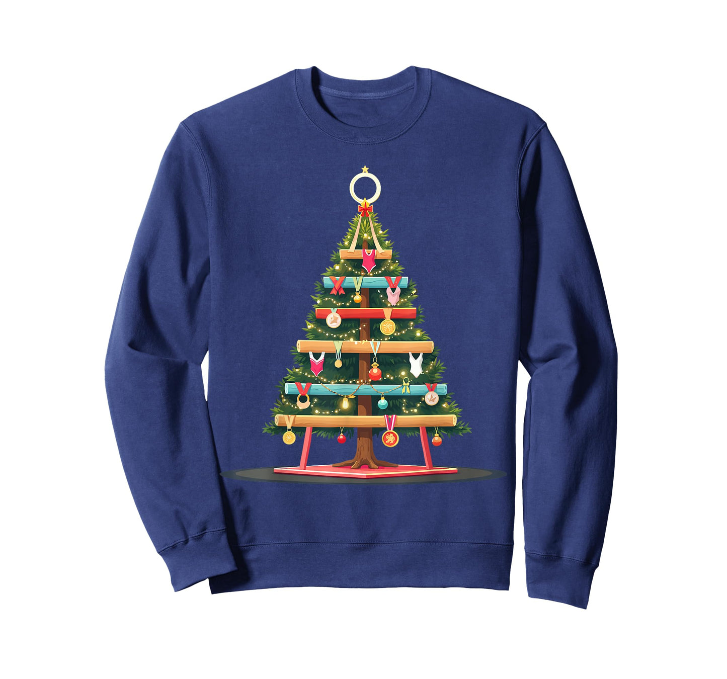 Gymnastics Christmas Tree Funny Sports Lover for Gymnasts T-Shirt