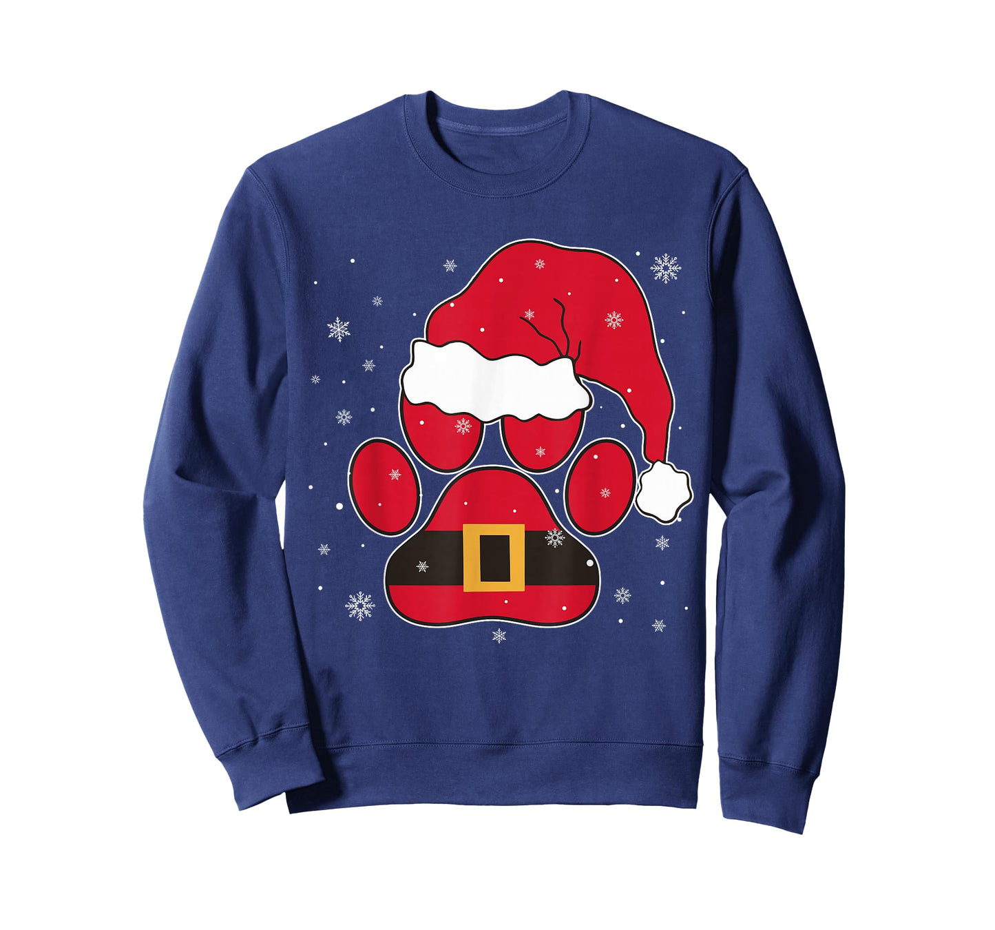Paws Santa Hat Dog Cat Paw Christmas Pet Lover T-Shirt