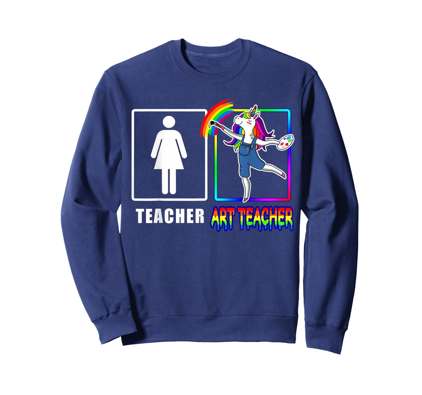 Cute Art Teacher Magical Dabbing Unicorn Gift Funny Artist T-Shirt