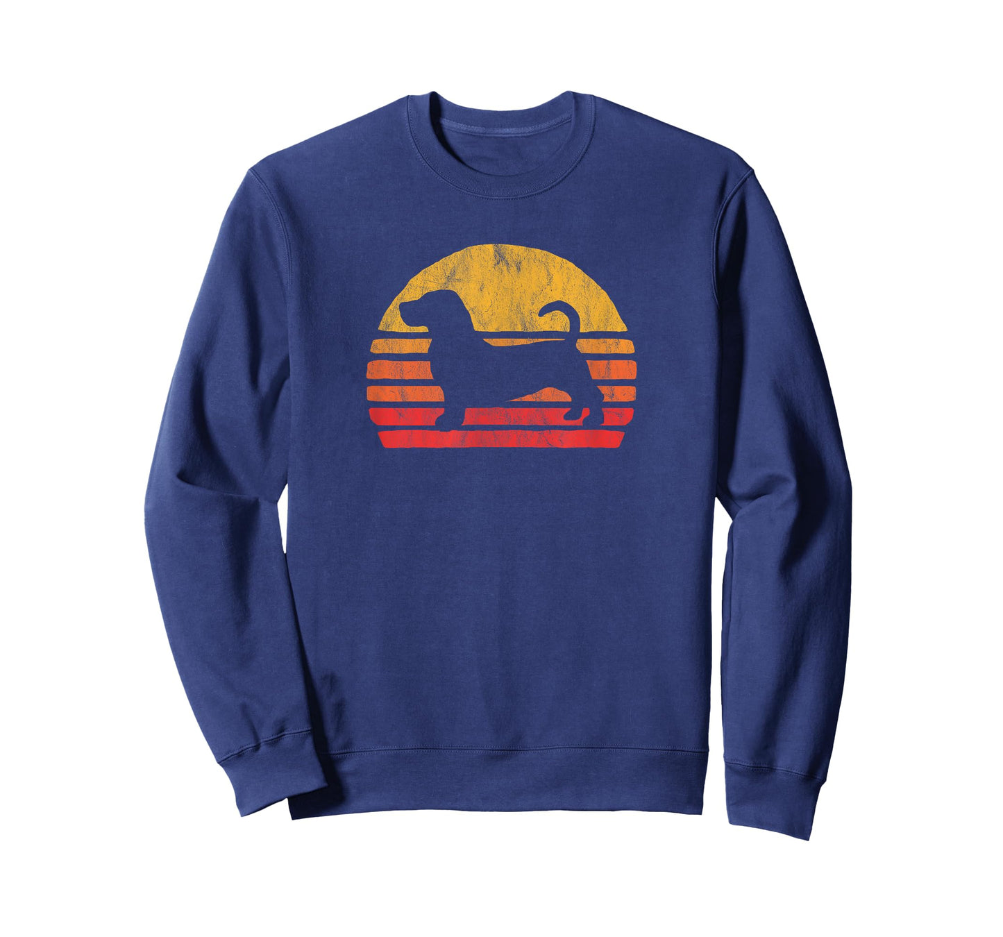 Retro Bassett Hound Sun Tee - Vintage Dog Breed Design T-Shirt for Men Women Kids