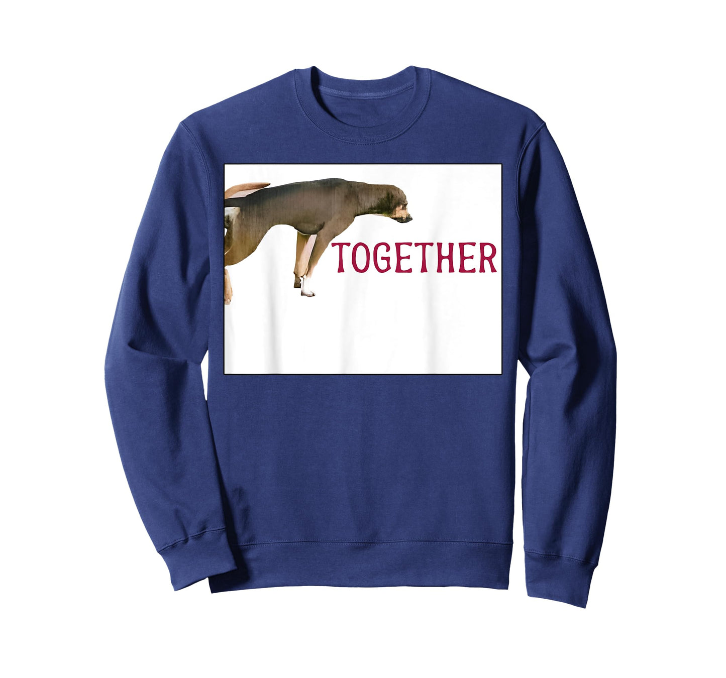 Stuck Together Dogs Funny Couple Saying Quote Dog Adult Joke T-Shirt