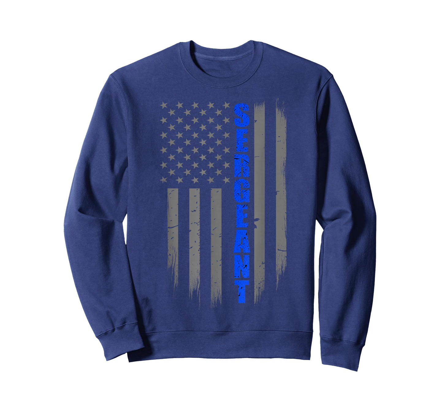 Thin Blue Line Flag T-Shirt for Police Sergeant T-Shirt
