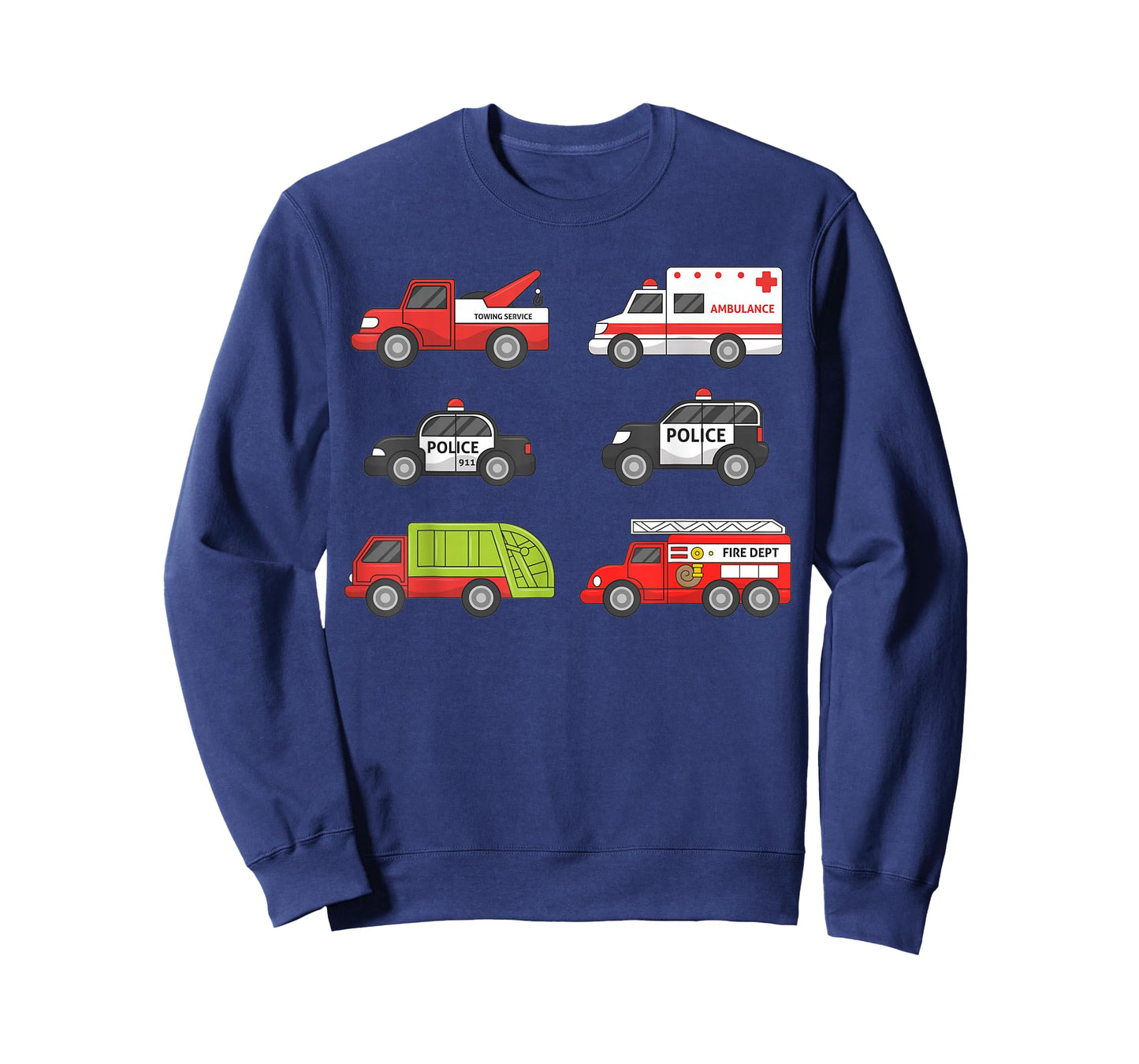 Emergency Vehicles Fire Truck Police Car Ambulance Shirt T-Shirt