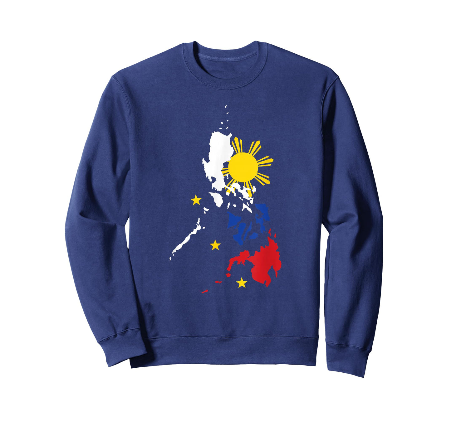 Philippine map with three stars for Proud Filipinos T-Shirt