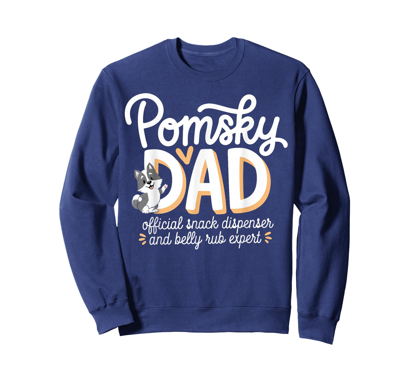 Pomsky Dad Dog Owner Funny Father Of Pomsky T-Shirt